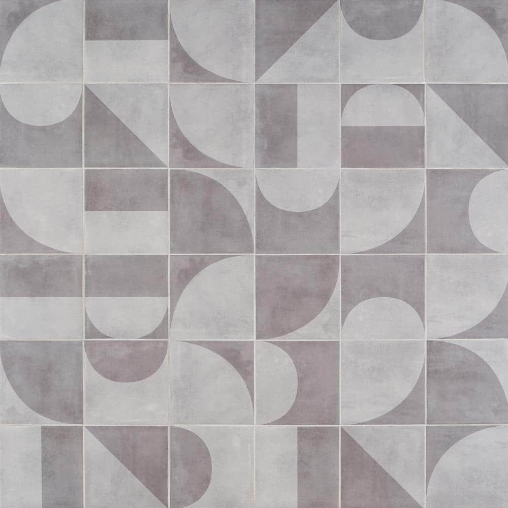 Quincy 7.87'' W x 7.87'' L Porcelain Encaustic Floor and Wall Tile