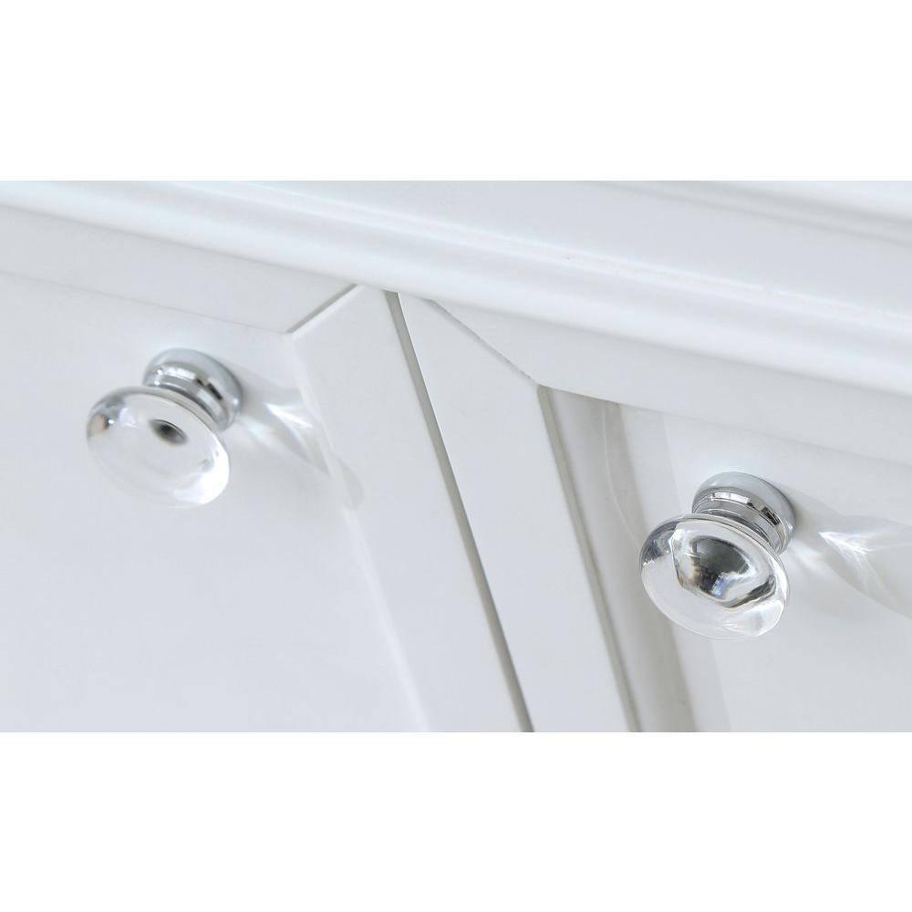 Water Creation Derby 60" Wood Double Bathroom Vanity in Pure White & Chrome
