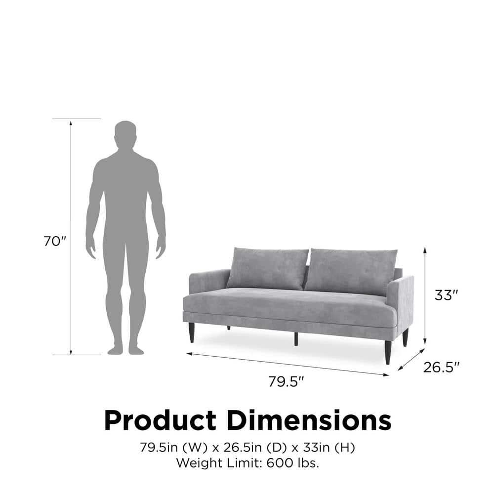 Bailey 79.5'' Velvet Sofa
