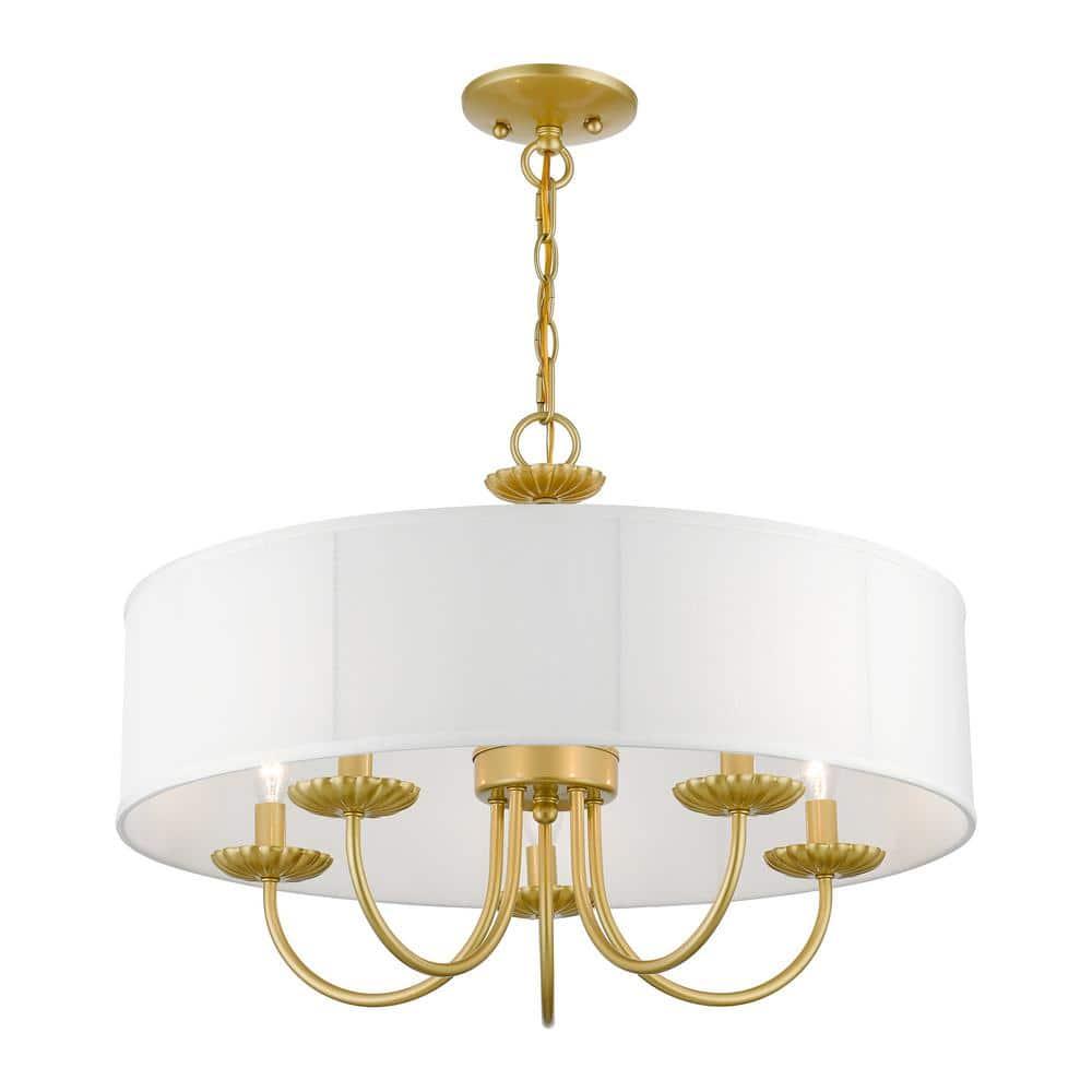 Livex Lighting Brookdale 5 - Light Pendant in  Soft Gold