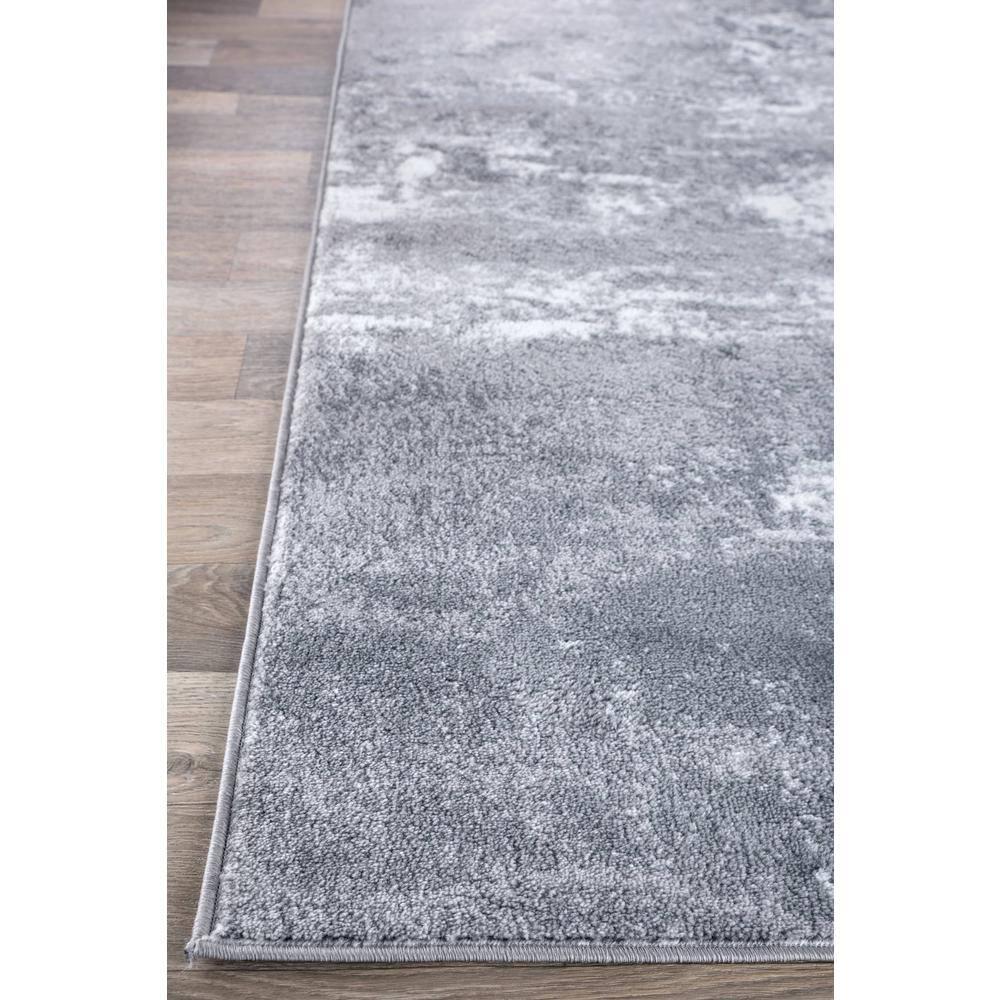 World Rug Gallery Distressed Abstract Watercolor Gray 7'10" x 10' Area Rug