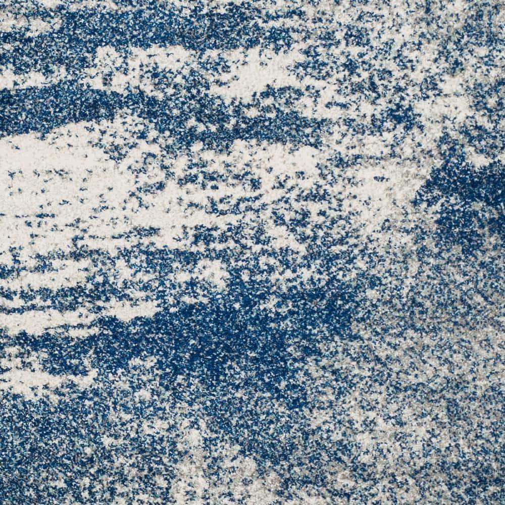 Evoke EVK272 Power Loomed Area Rug Navy / Ivory 6'-7" X 9' - Safavieh.