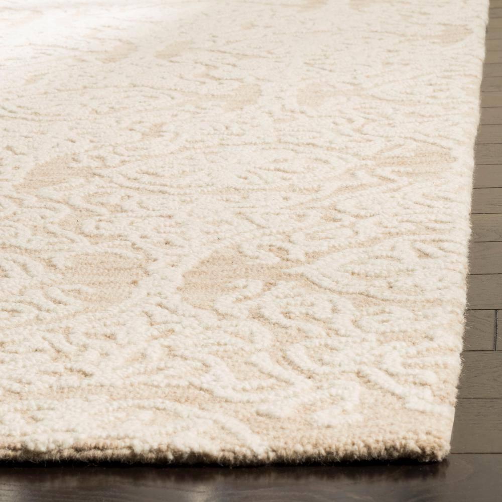 Blossom BLM112 Hand Tufted Indoor Area Rug - Beige/Ivory - 8'x8' - Safavieh