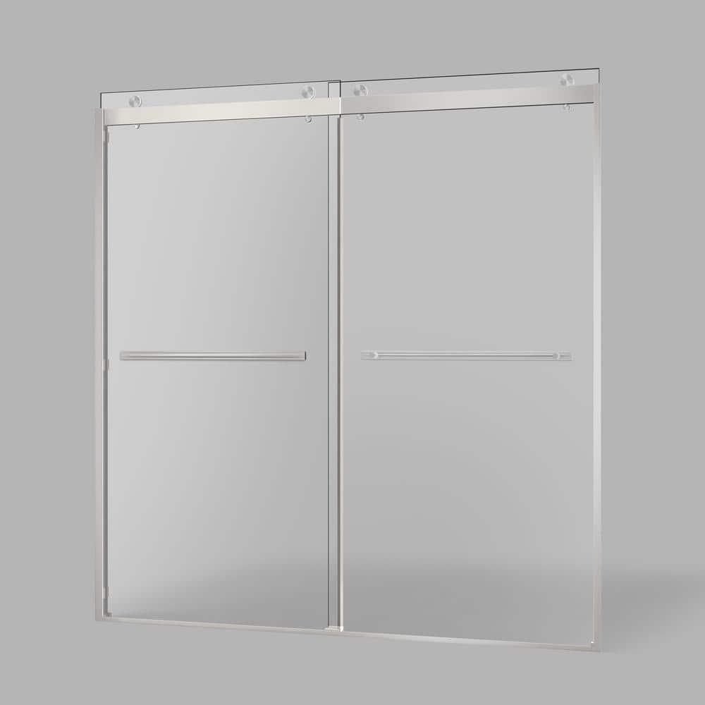 44" - 48" W 74” H Double Sliding Frameless Shower Door