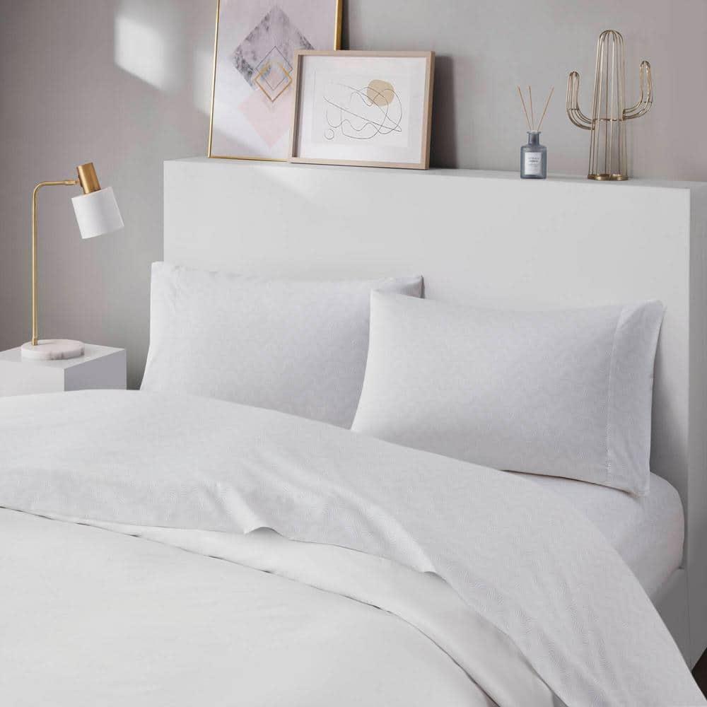 Intelligent Design Queen Print Microfiber All Season Soft Wrinkle Free Sheet Set Beige: Machine Washable, Elastic Fitted Sheet, OEKO-TEX Certified