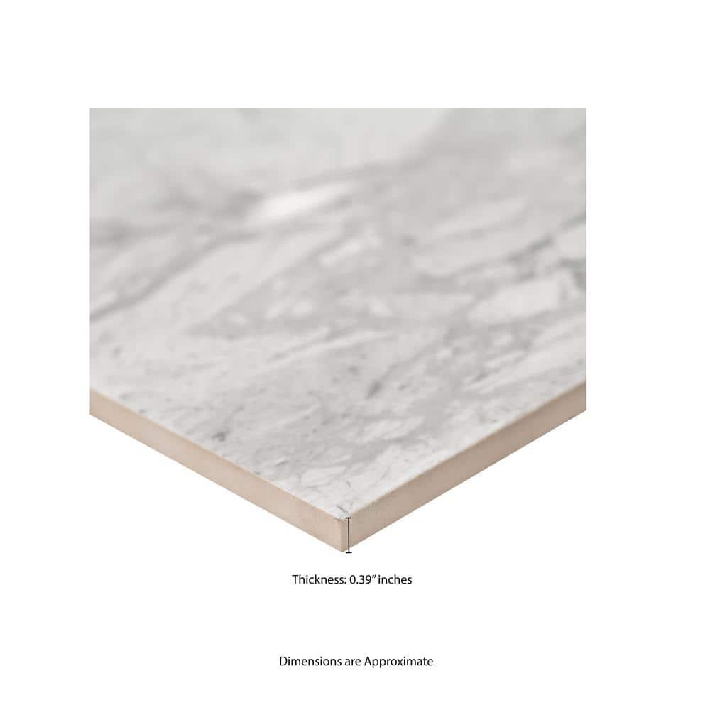 Ackland Zola 24 in. x 24 in. Matte Porcelain Marble Look Floor and Wall Tile