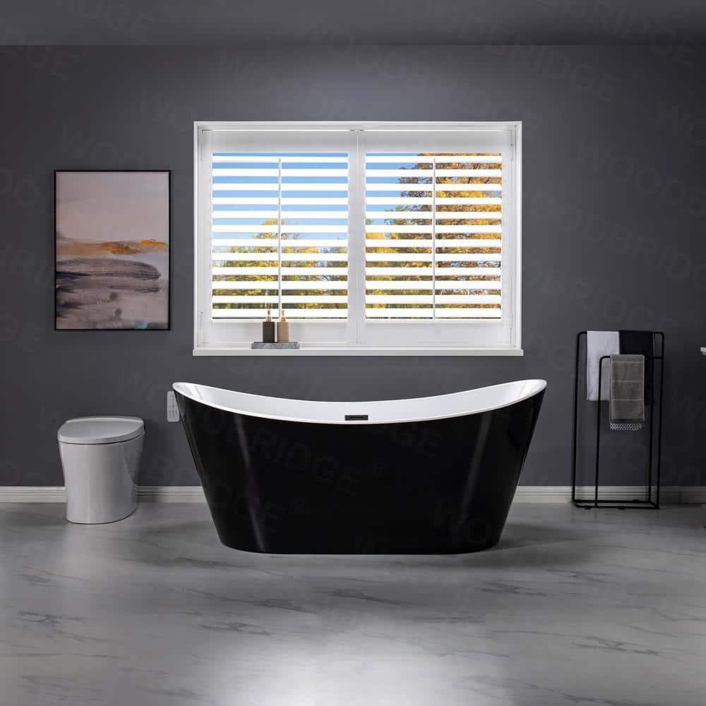 67'' x 31.5'' Freestanding Soaking Acrylic Bathtub