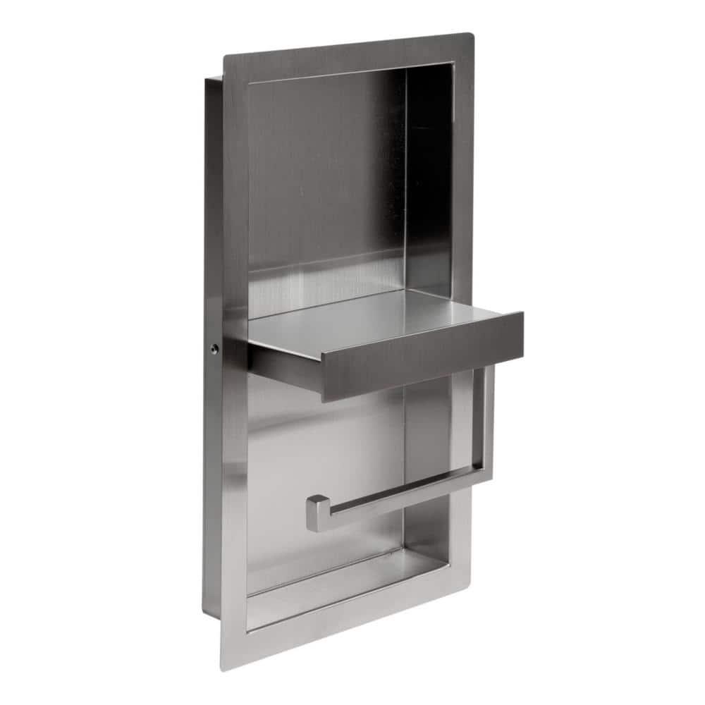 PVD Stainless Steel Recessed Toilet Paper Holder / Bathroom Niche