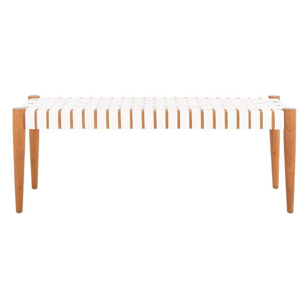 Orin 47" Woven Leather Bench