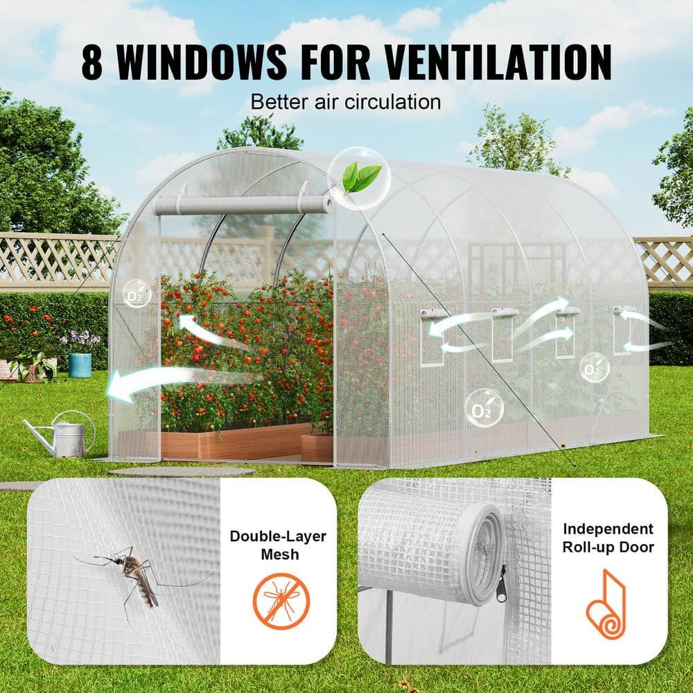 VEVOR Walk-in Tunnel Greenhouse Galvanized Frame PE Cover