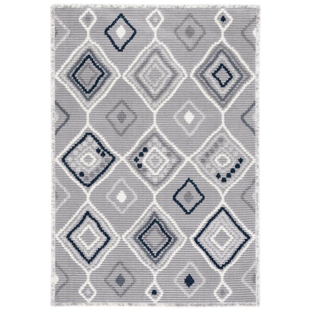 Marrakesh MRK608 Power Loomed Area Rug - Gray/Light Gray - 8'x10' - Safavieh.