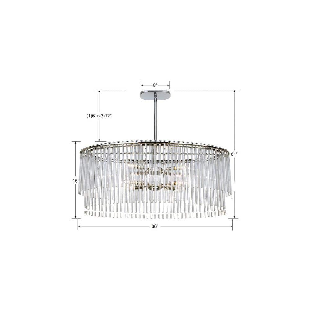 Crystorama Lighting Bleecker 8 - Light Chandelier in  Polished Chrome