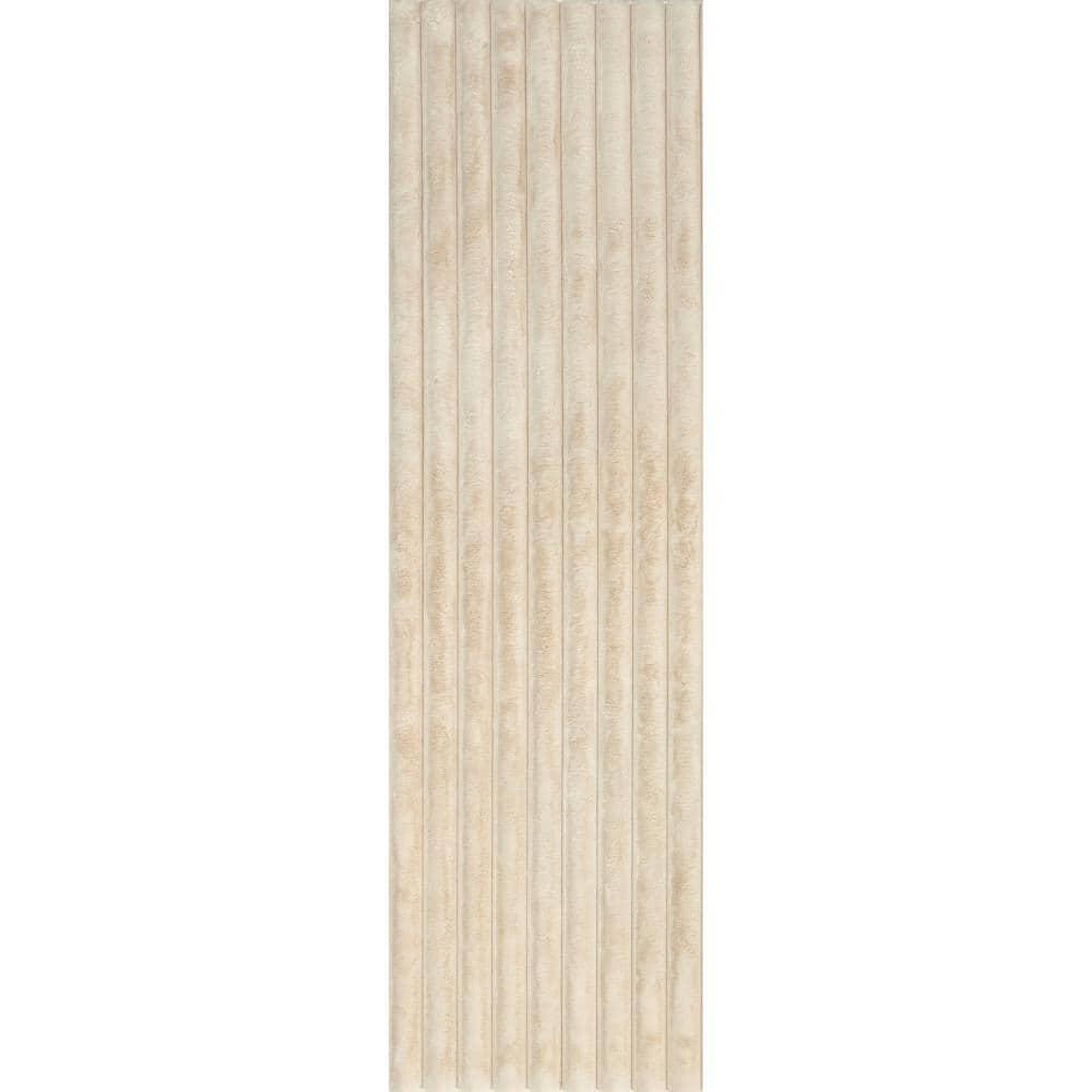 nuLOOM 2' x 6' Cozy Plush SuperiorWash Area Rug, Machine Washable, Non-Slip, Soft Fluffy Shag Carpet for Living Room Bedroom Nursery, Kai Beige
