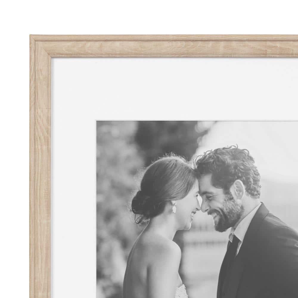 Kate & Laurel All Things Decor (Set of 4) 11"x14" Matted to 8"x10" Adlynn Rectangle Picture Frames Natural