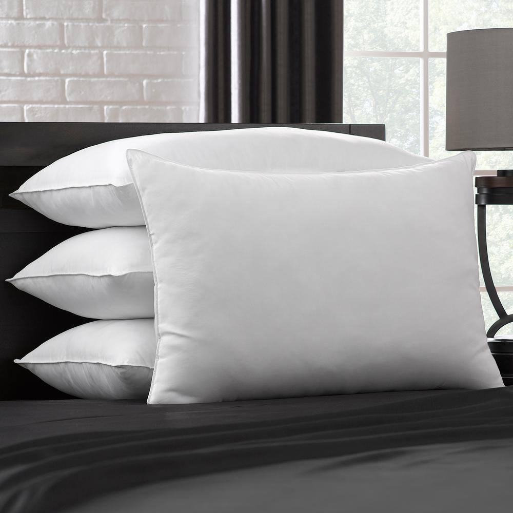 Ella Jayne Home Exquisite Hotel Cotton Windowpane Pillow, Firm Density (Set of 4)