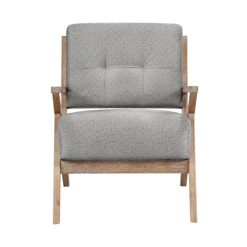 Lexicon Ollen Fabric Upholstered Accent Chair in Brownish Gray