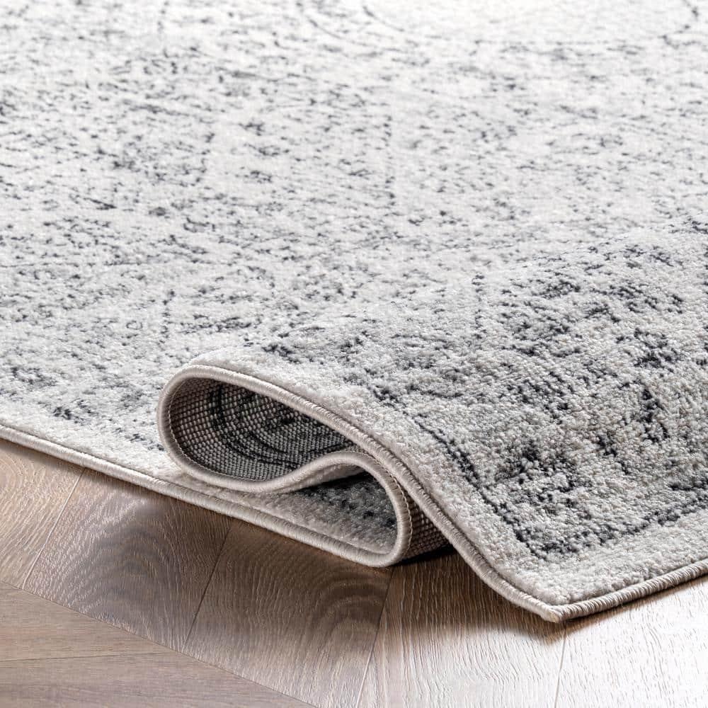 Nuloom Minta Medallion 10x13 Indoor Area Rug for Living Room Bedroom Dining Room Kitchen, Grey/Ivory
