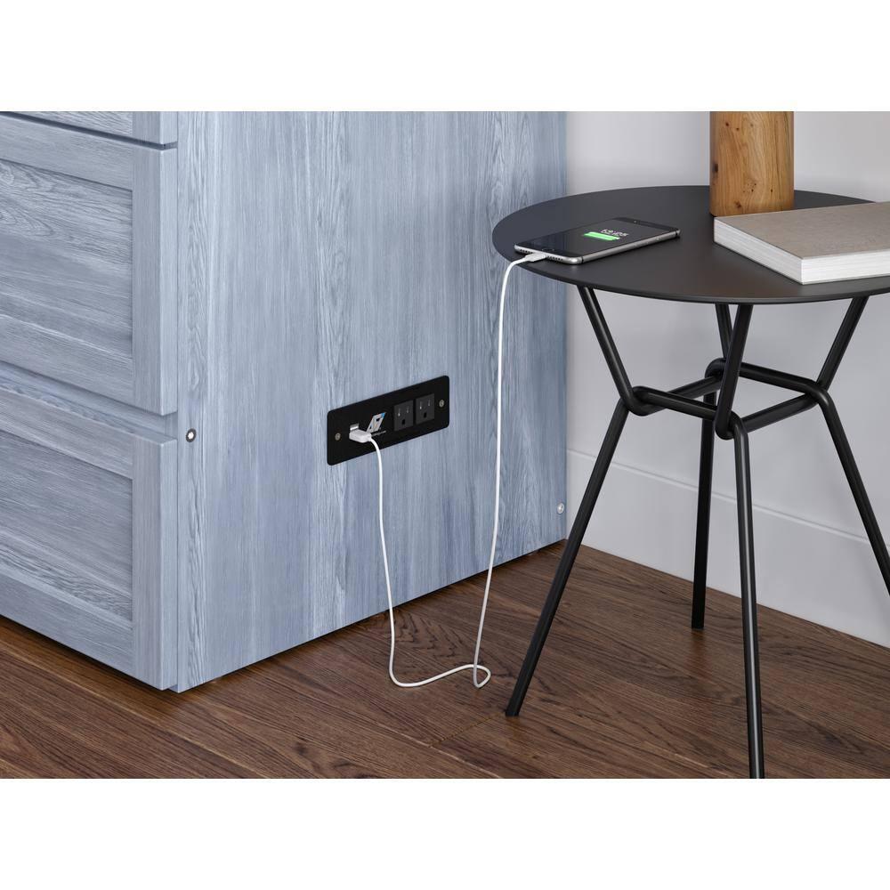 AFI Northfield Driftwood Full Solid Wood Murphy Bed Chest