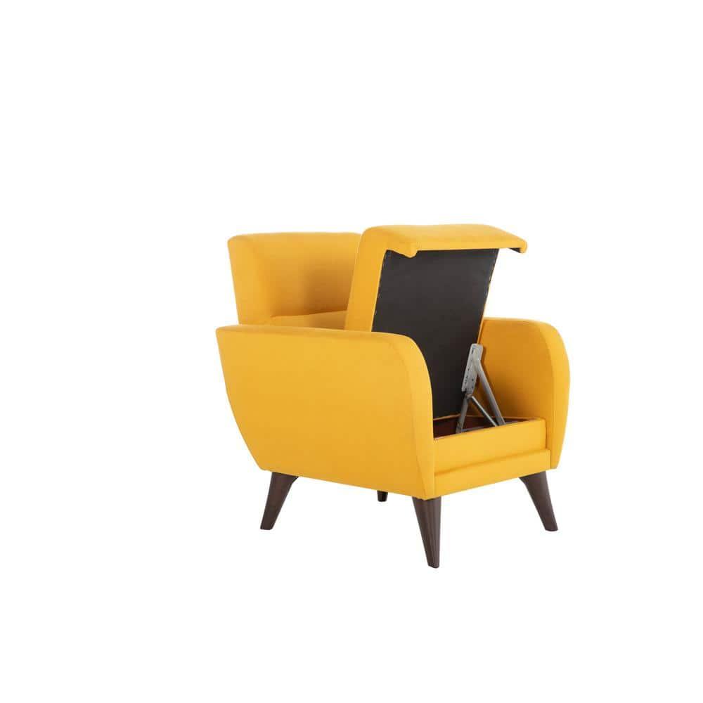 Bellona USA Chair In A Box with Storage Yellow Mid-Century Modern