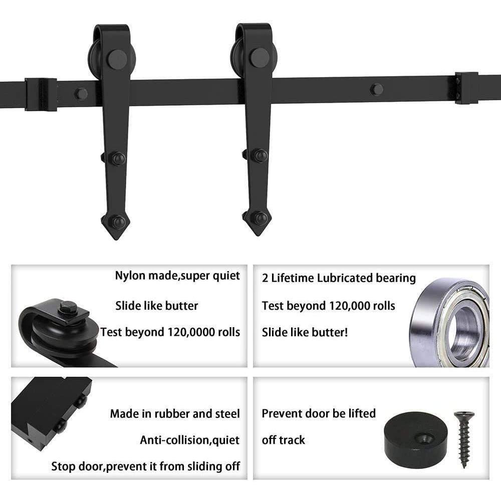 Lazio Sliding Standard Single Barn Door Hardware Kit