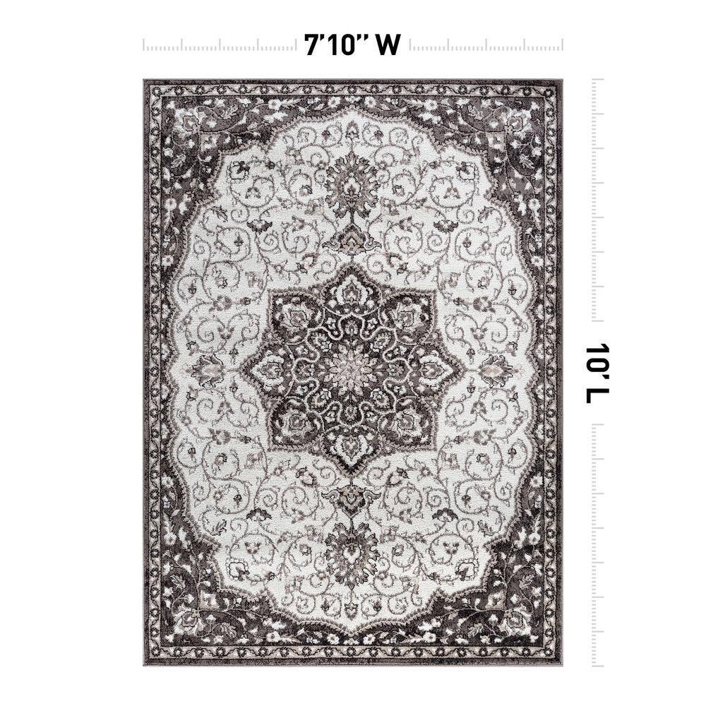 World Rug Gallery Traditional Medallion Area Rug - BROWN 7' 10" x 10'