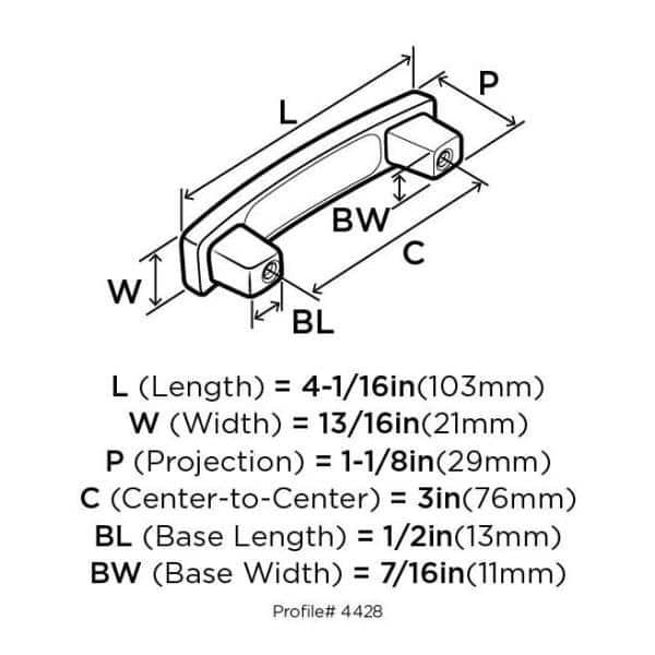 Forgings 3" Center to Center Arch Pull