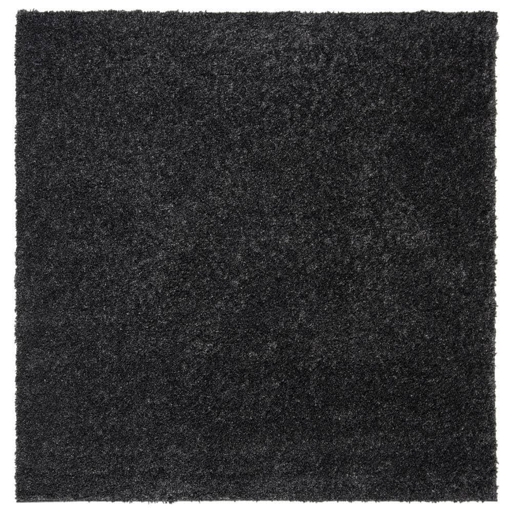 August Shag 900 AUG900 Power Loomed Indoor Area Rug - Charcoal - 9'x9' - Safavieh