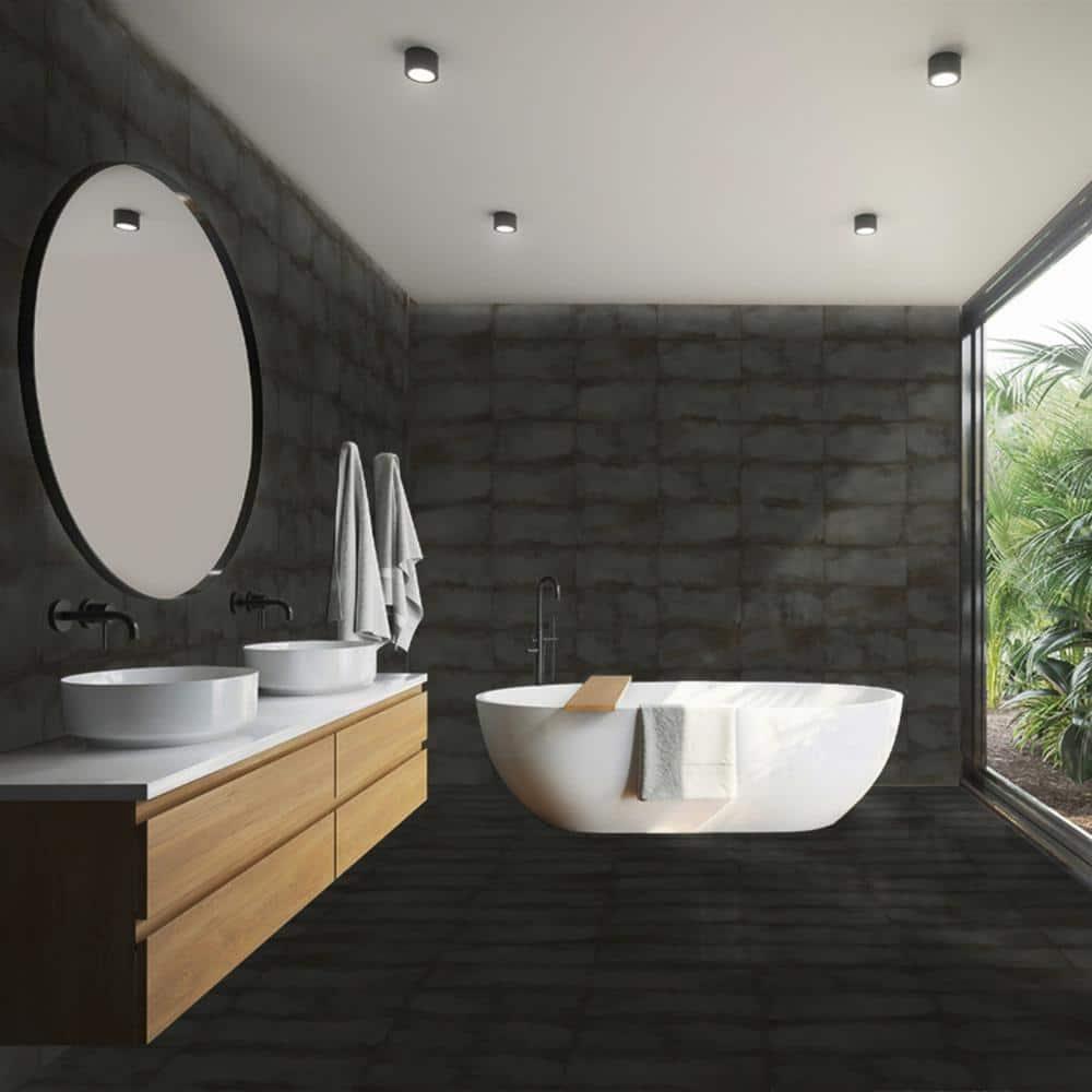 Angela Harris Fuller 12" x 24" Matte Cement Look Porcelain Wall & Floor Tile (11.62 Sq. Ft. / Case)