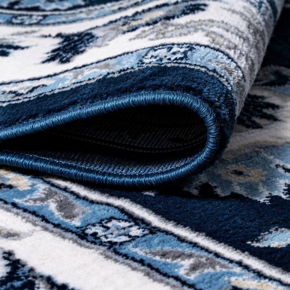3'x5' Cherie French Cottage Area Rug, Navy/Ivory - JONATHAN Y