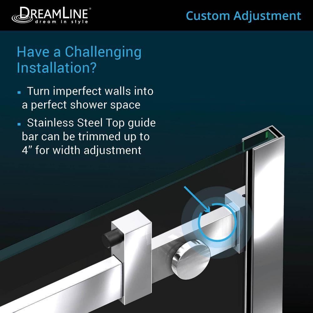 Enigma Air 60.38" W x 34.75" D x76" H Frameless Rectangle Walk In Shower Enclosure