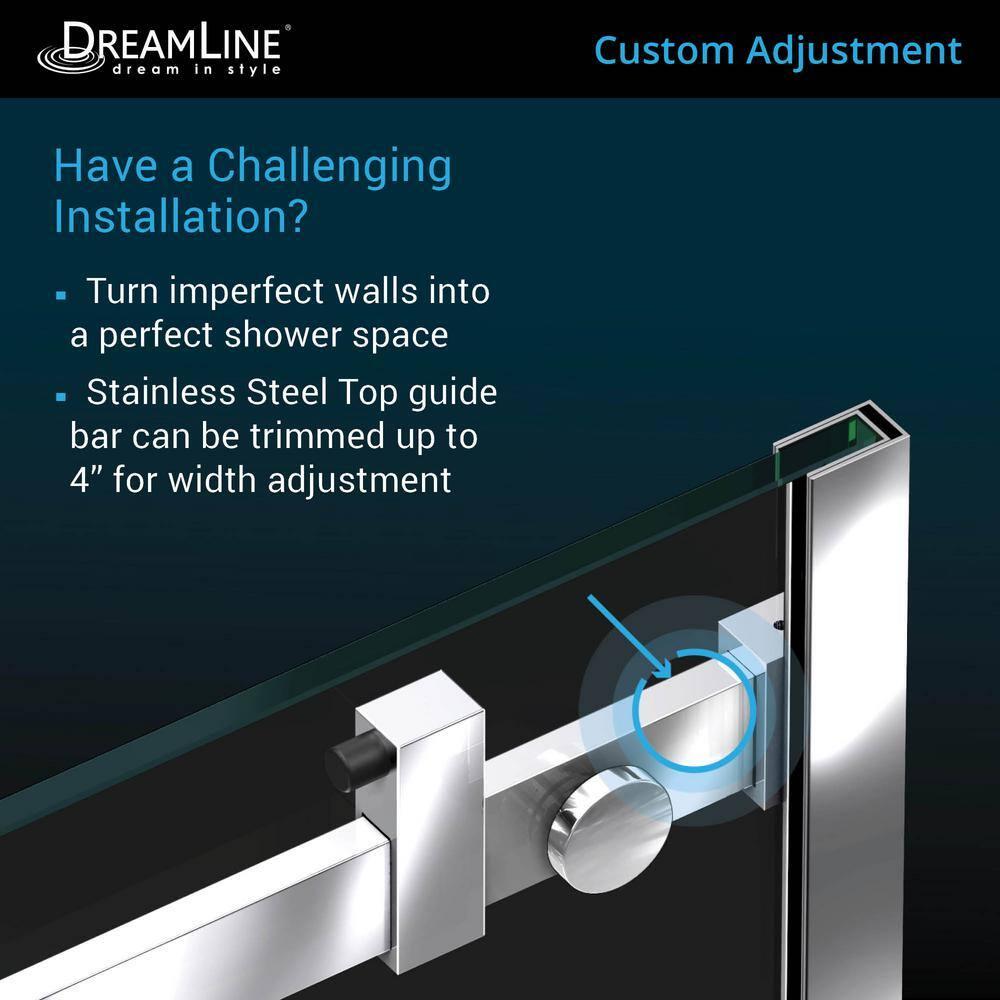 Enigma Air 60.38" W x 34.75" D x76" H Frameless Rectangle Walk In Shower Enclosure