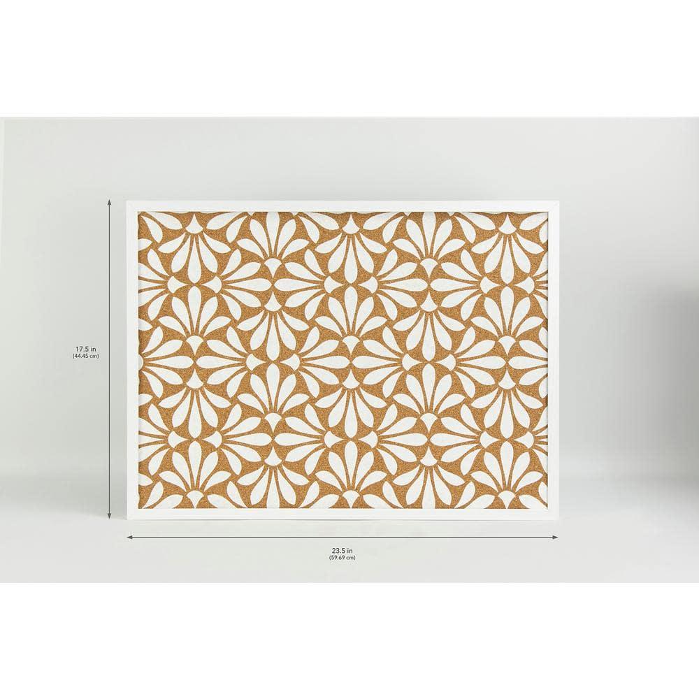 WallPops! Abstract Floral White Printed Corkboard