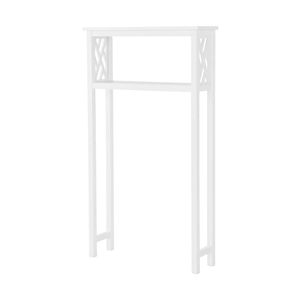 Alaterre Coventry Over Toilet Open Storage Shelf, Wall Mounted Bath Storage Cabinet with Two Doors and Open Shelf