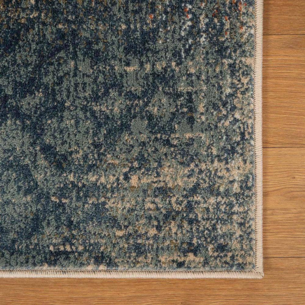 Superior Bristol 8' x 10' Indoor Area Rug, Damask Rugs for Living Room Bedroom, Midnight Navy-Salmon
