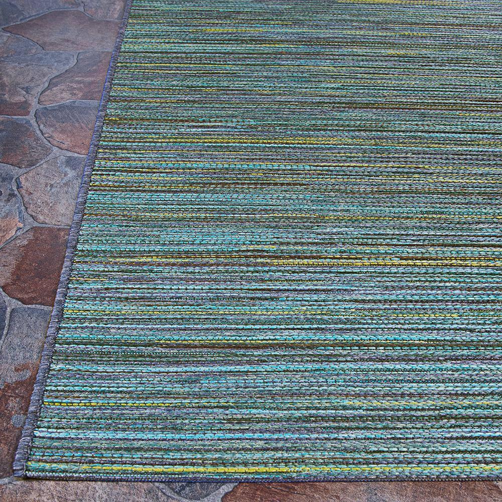 Couristan Cape Hinsdale Indoor / Outdoor Area Rug, Teal-Cobalt, 5'3" x 7'6"