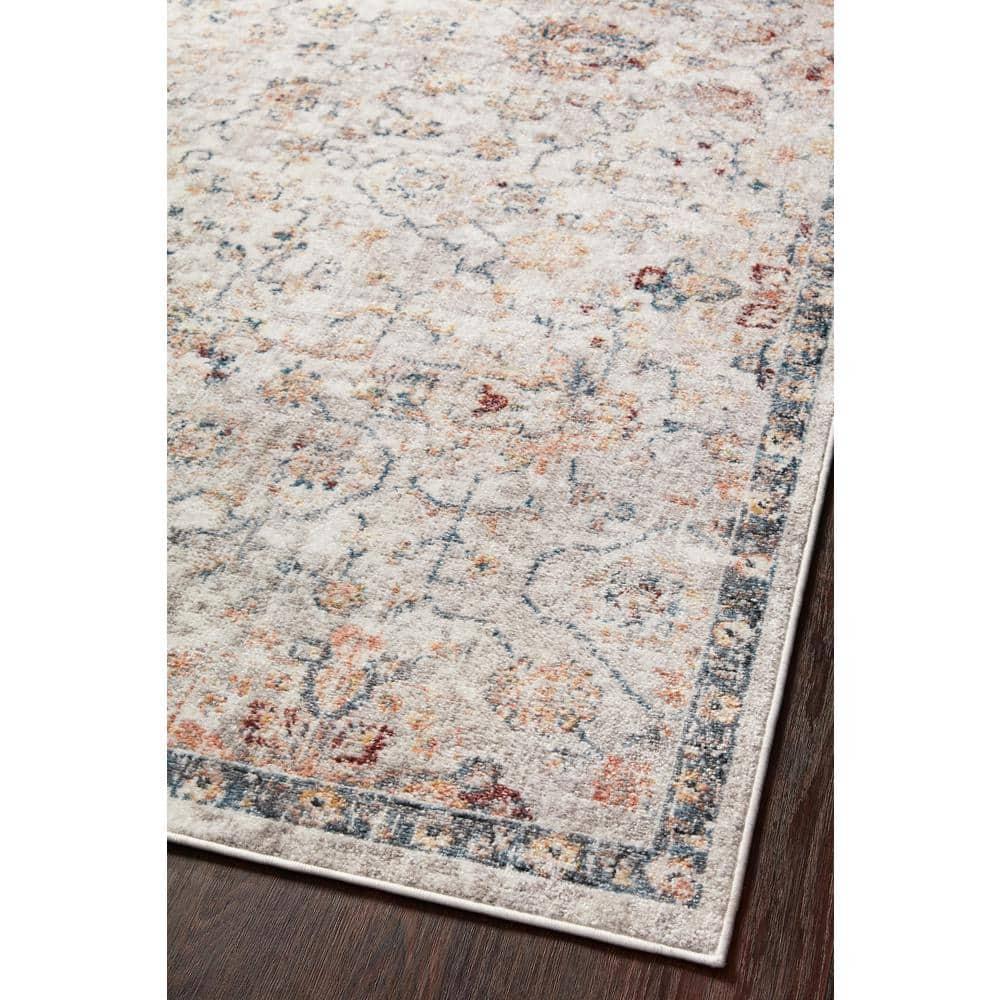 Loloi II Cassandra Collection CSN-03 Dove / Navy Oriental Area Rug 2'-6" x 7'-9"