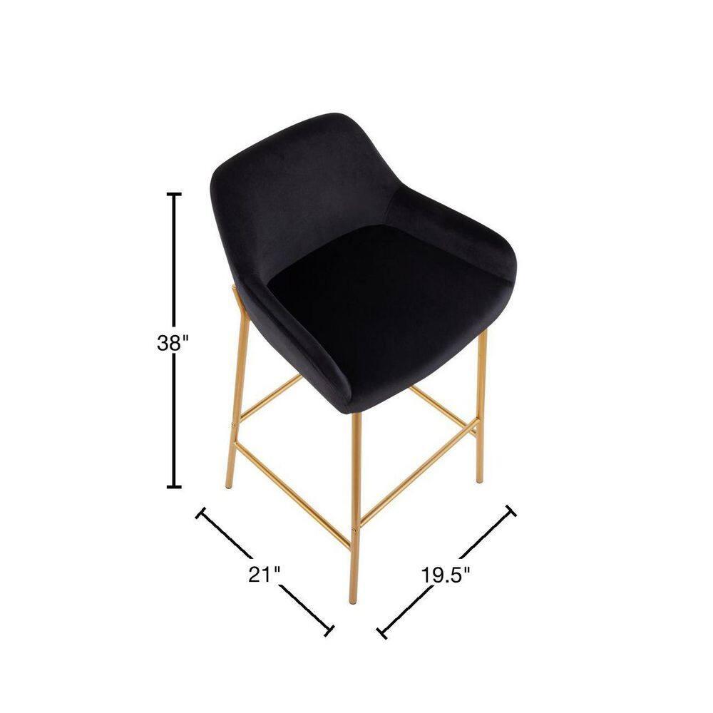 Willa Arlo™ Interiors Cassiopeia Upholstered Counter Stool with Metal Frame (Set of 2)