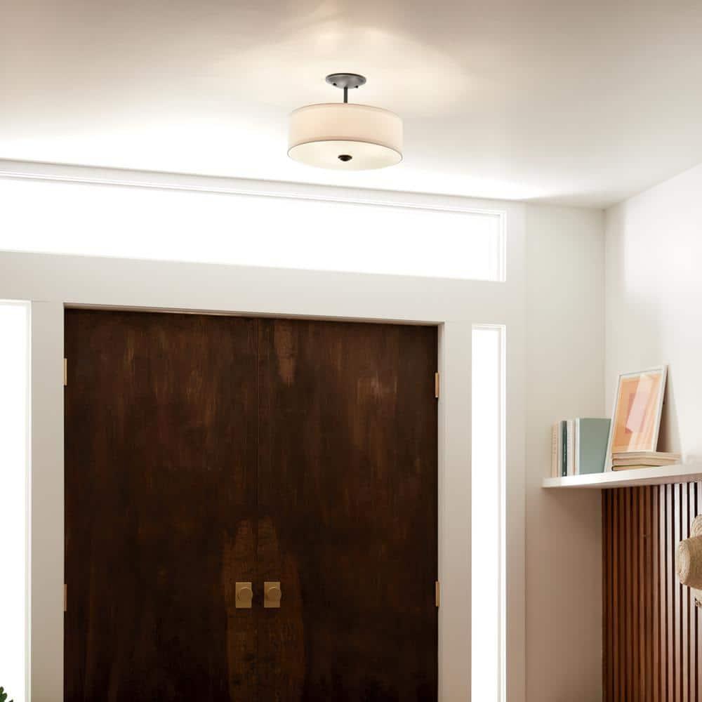 Kichler Lighting Shailene 3 - Light Semi-Flush Mount in  Black