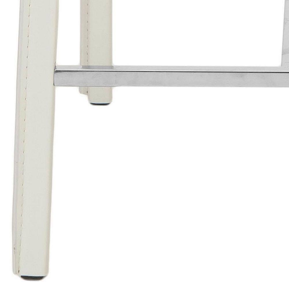 Jason 24" H Counter Stool (Set of 2) - FOX2003 - White - Safavieh Couture