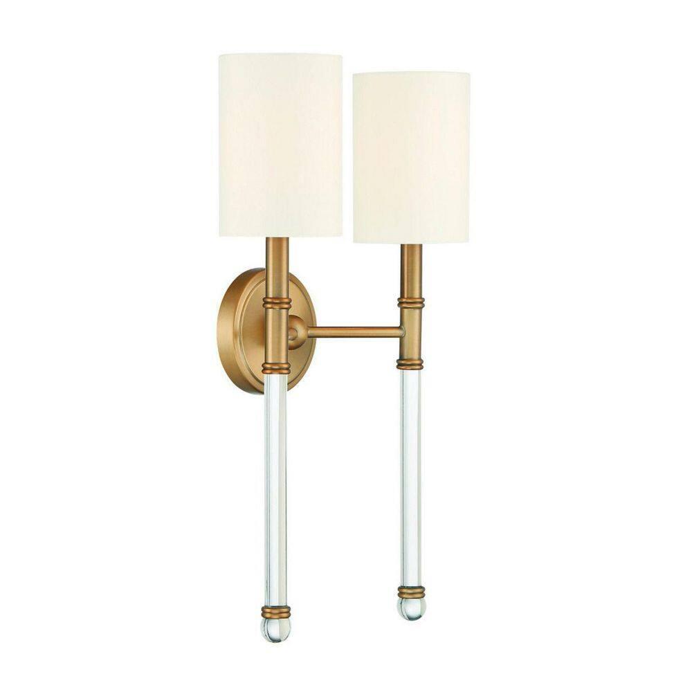 Savoy House Fremont 2 - Light Wall Light in  Warm Brass