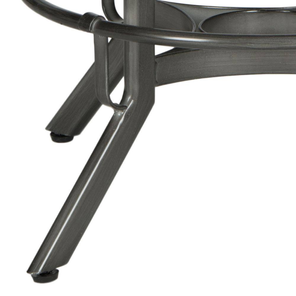 Wildomar Swivel Bar Stool - Beige/Antique Iron - Safavieh