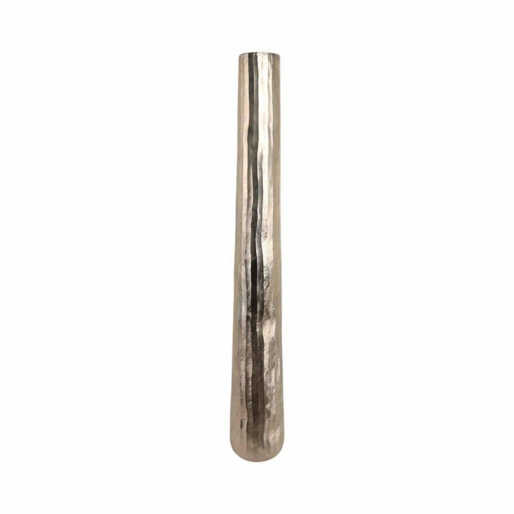 Sagebrook Home 58" Rounded Etched Metal Floor Vase, Silver | Perigold