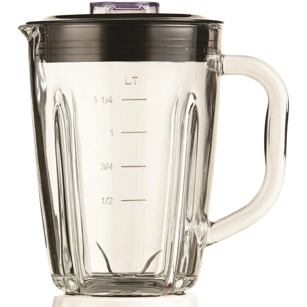 Brentwood 42-Ounce 12-Speed + Pulse Electric Blender with Glass Jar (White)