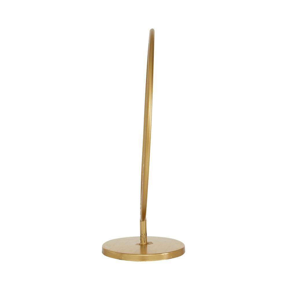 5" x 14" Gold Metal Geometric Sculpture, by DecMode