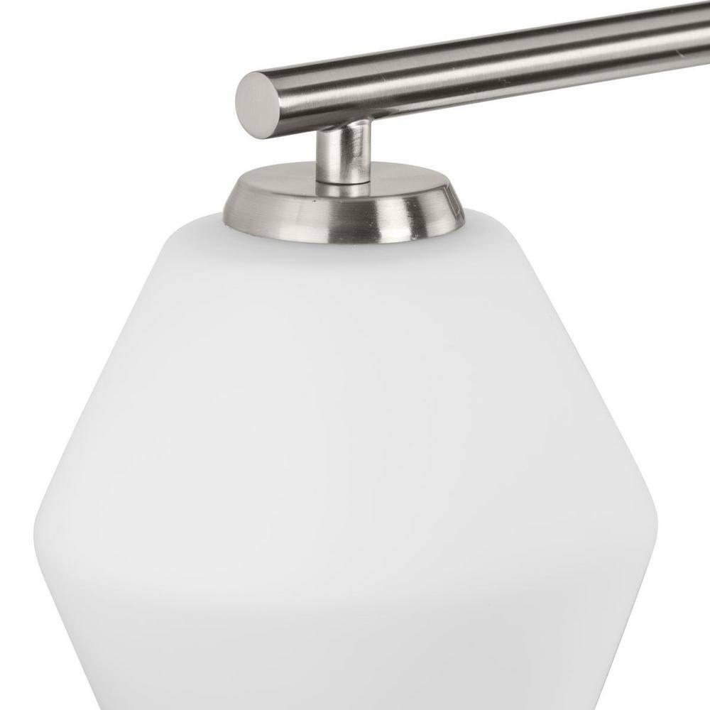 Progress Lighting Copeland 4-Light Brushed Nickel Vanity Light with Opal Glass Shades