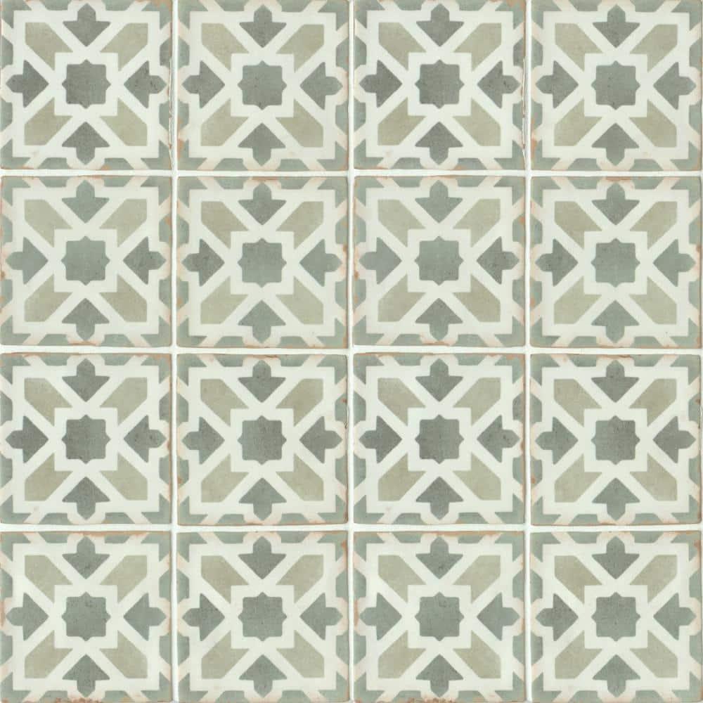Casablanca 5" x 5" Ceramic Patterned Floor Use Tile