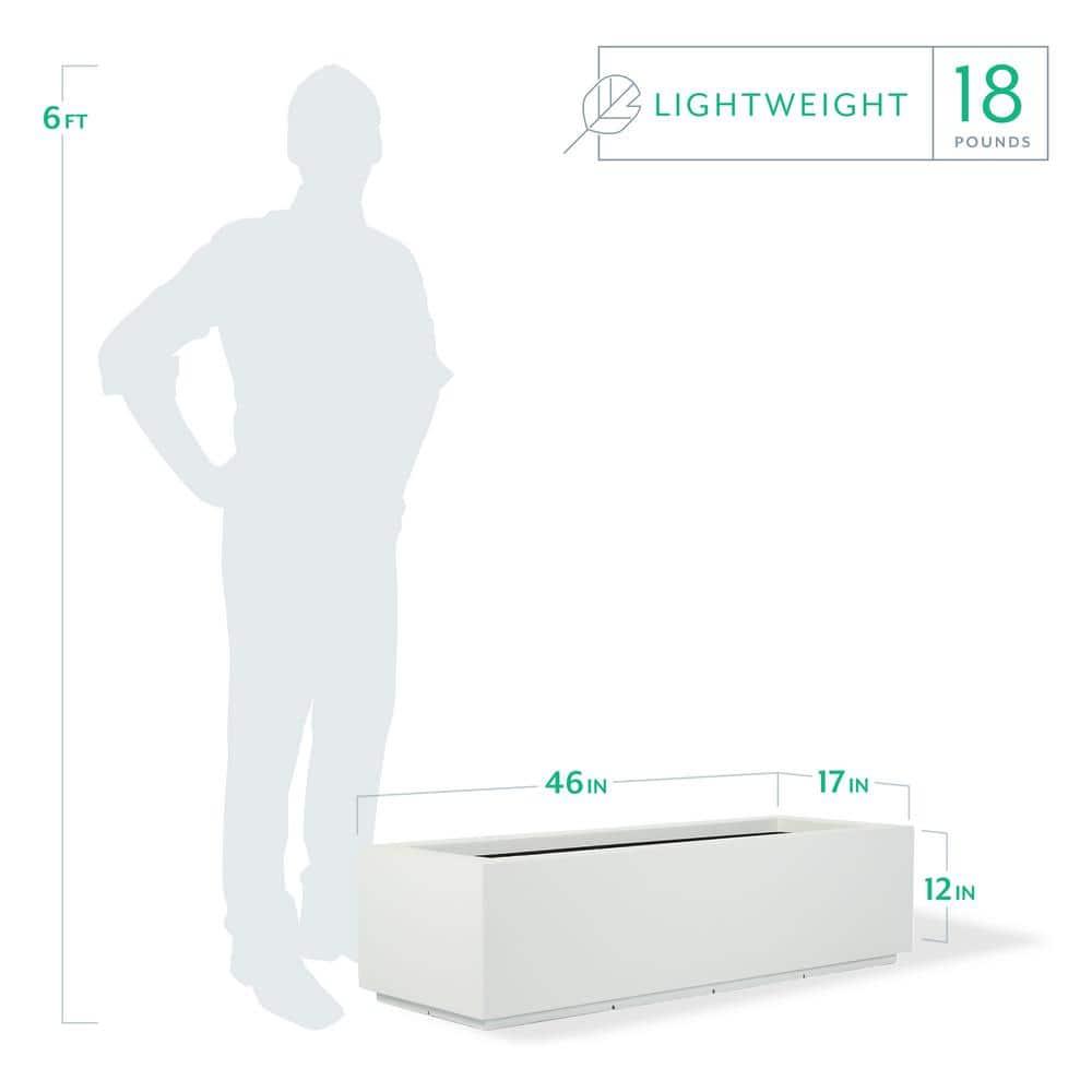 Riviera Short 46 in. x 12 in. White Trough