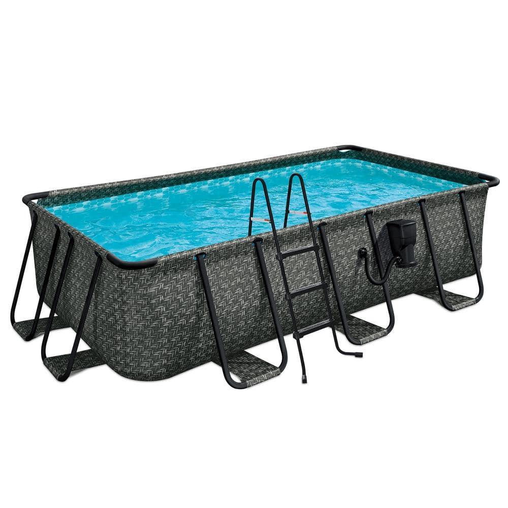 Open Box Funsicle 13' x 7' x 39" Rectangular Oasis Designer Above Ground Lap Pool