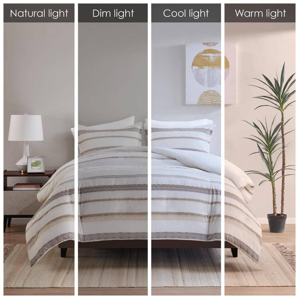 Langley 3 Piece Clipped Jacquard Duvet Cover Set