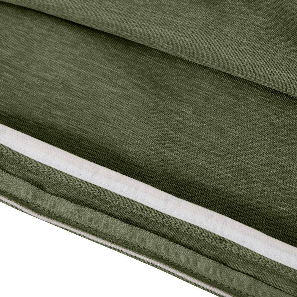 Classic Accessories Montlake FadeSafe Patio Bench/Settee Cushion Slip Cover - 3" Thick - Heavy Duty Outdoor Patio Cushion with Water Resistant Backing, Heather Fern Green, 59"W x 18"D x 3"T